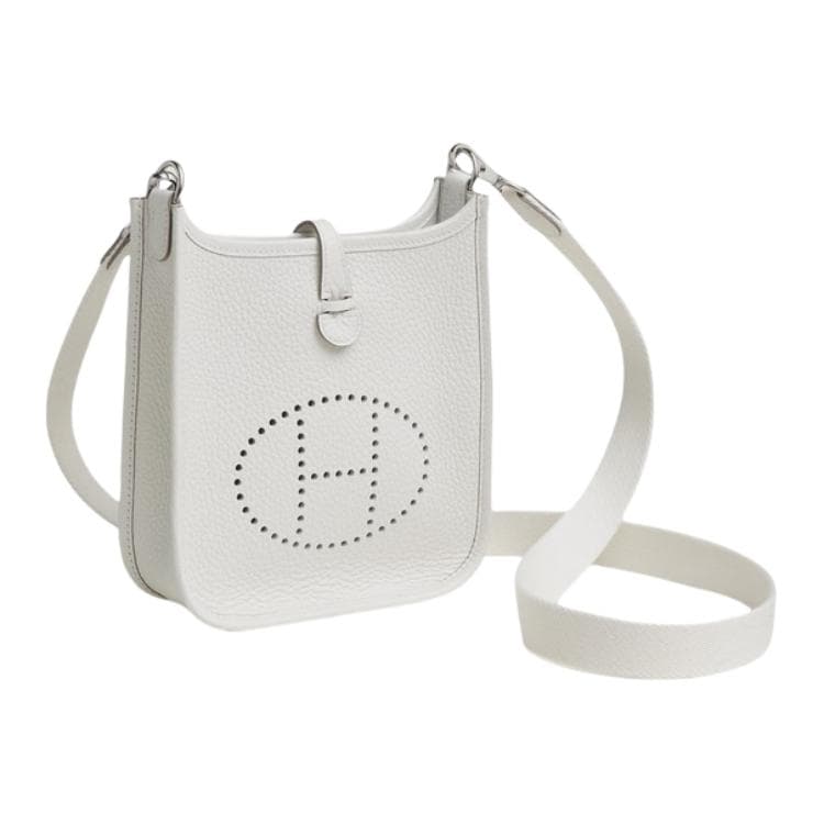 Сумка через плечо HERMES Evelyne 16 Clemence 01 Blanc - изображение 2