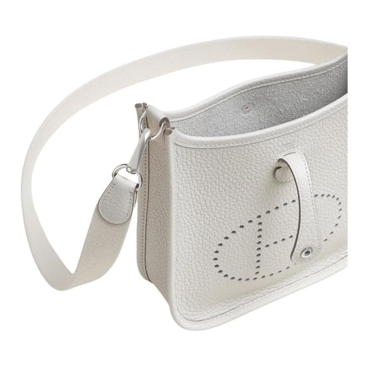 Сумка через плечо HERMES Evelyne 16 Clemence 01 Blanc - изображение 4