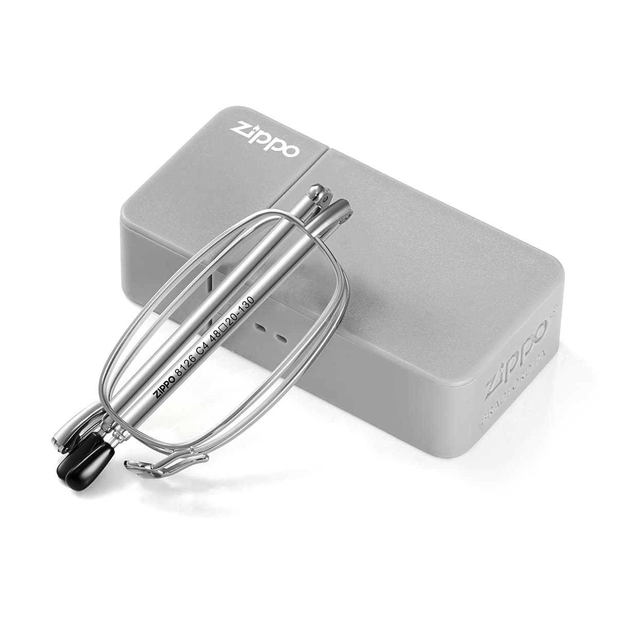 Очки ZIPPO Нержавеющая сталь Квадратные Функциональные очки Унисекс Серебряный - изображение 3