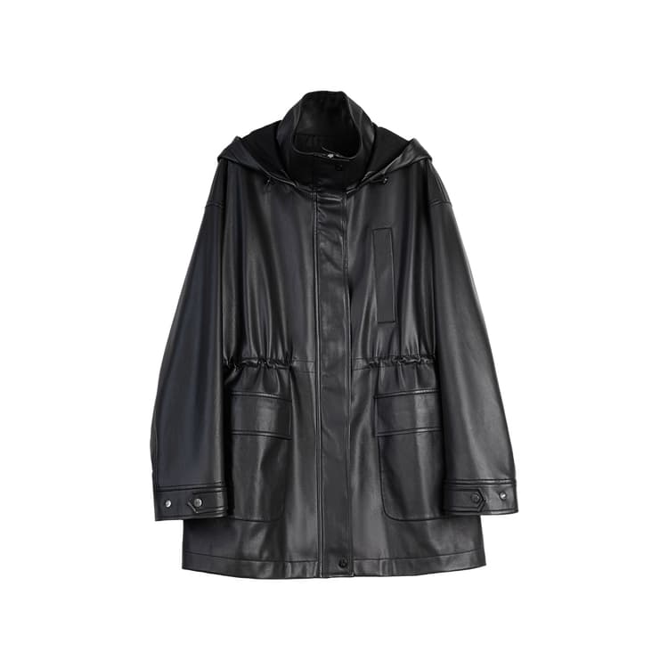 ELLE Черные Женские Кожаные Куртки - изображение 1