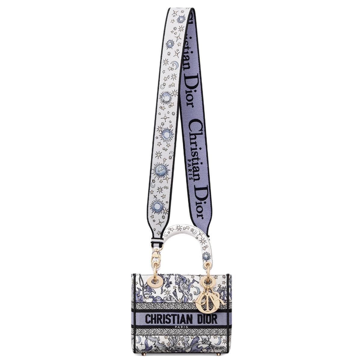 Сумка DIOR Lady D-Lite Small Shoulder Bag White Blue - изображение 2