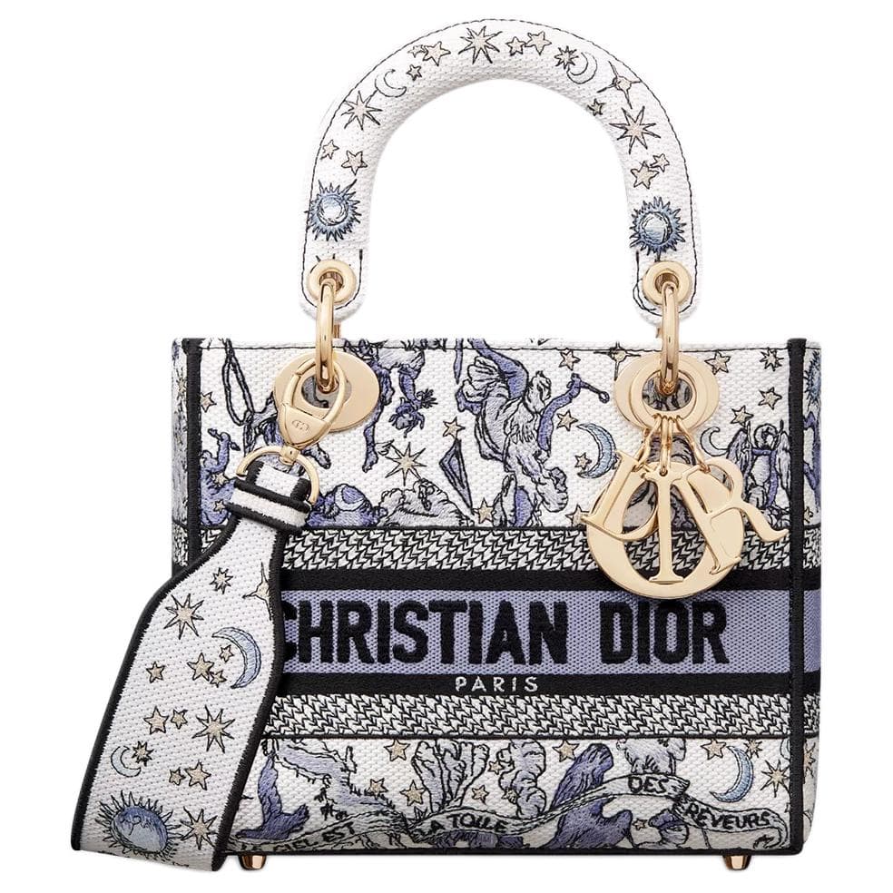 Сумка DIOR Lady D-Lite Small Shoulder Bag White Blue - изображение 1