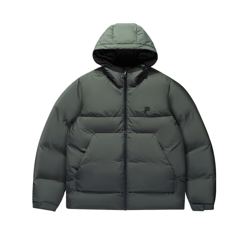 Зимняя куртка FILA FUSION FOB Пуховик Унисекс Algae Речно-каменный серый - изображение 1