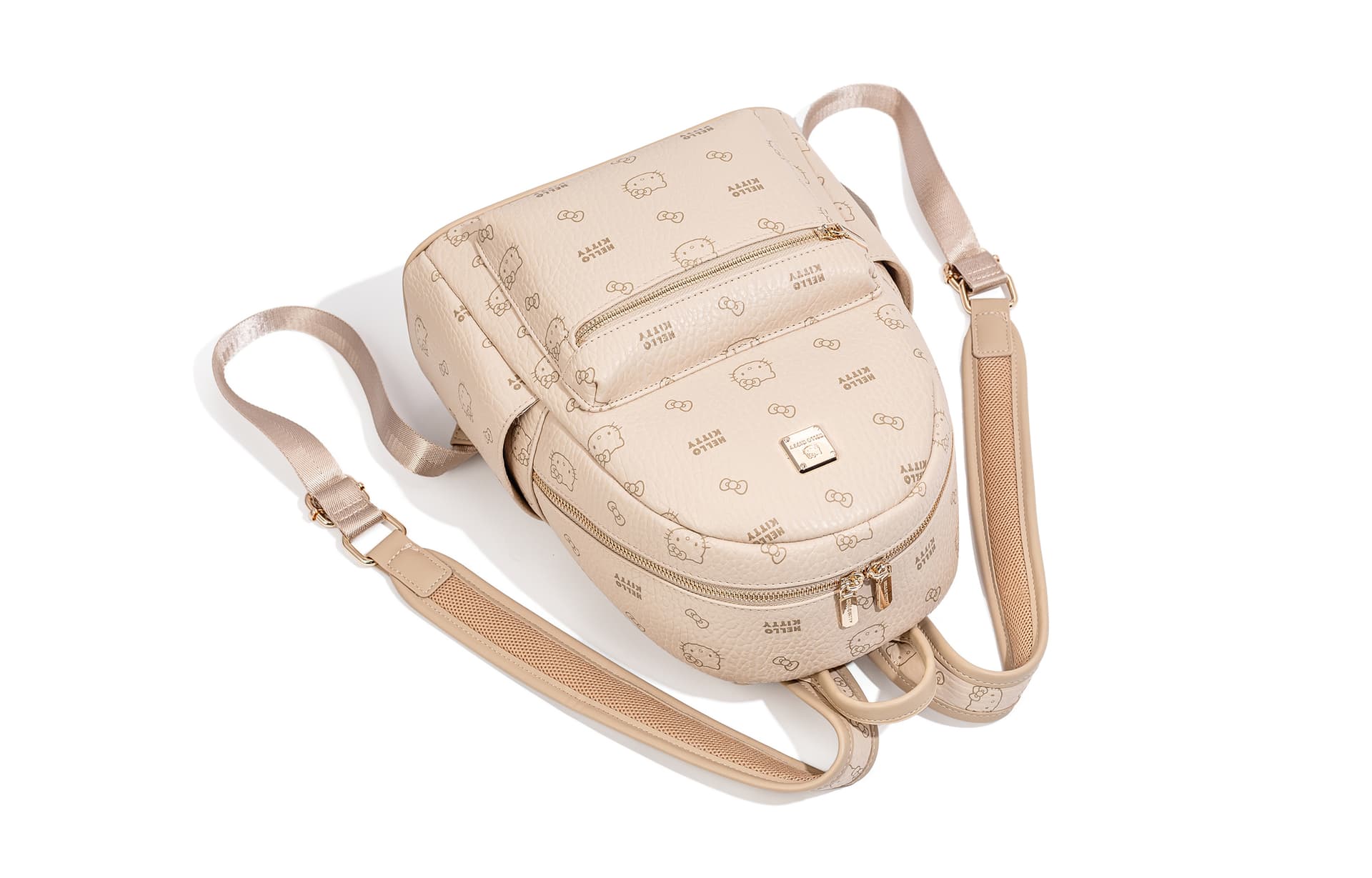 Рюкзак Sanrio Hello Kitty PU (полиуретан) Рюкзак Рюкзаки Стандартный Женский Розовый Коричневый Молочно-чайный - изображение 6