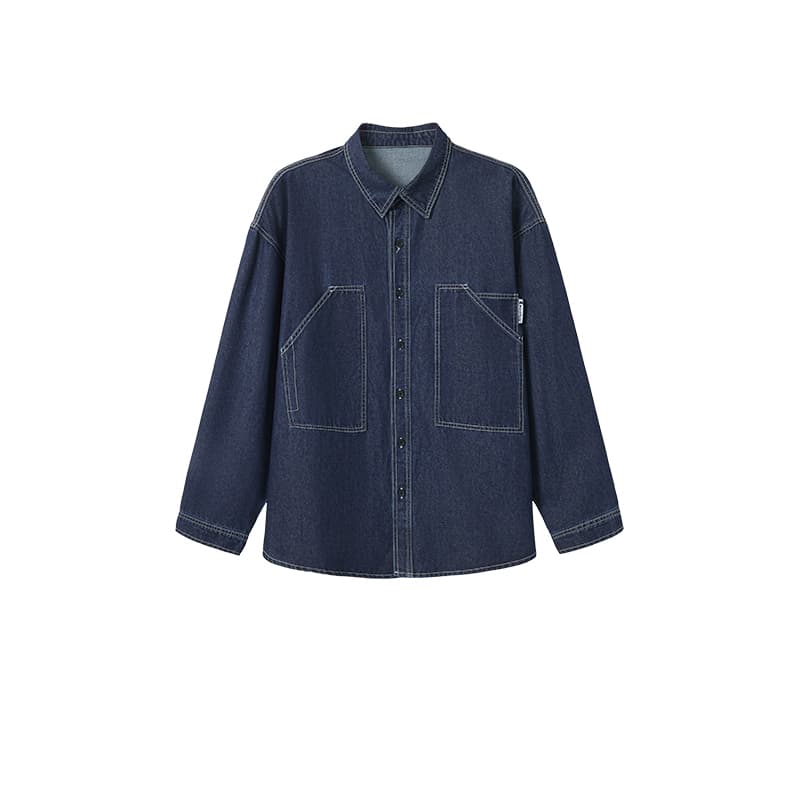 Рубашка WAYNEXZAVIER Blue Men's Shirts WAYNEXZAVIER Синий Мужские Рубашки - изображение 1