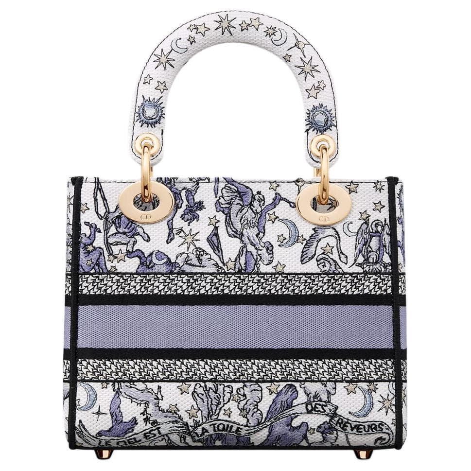 Сумка DIOR Lady D-Lite Small Shoulder Bag White Blue - изображение 4