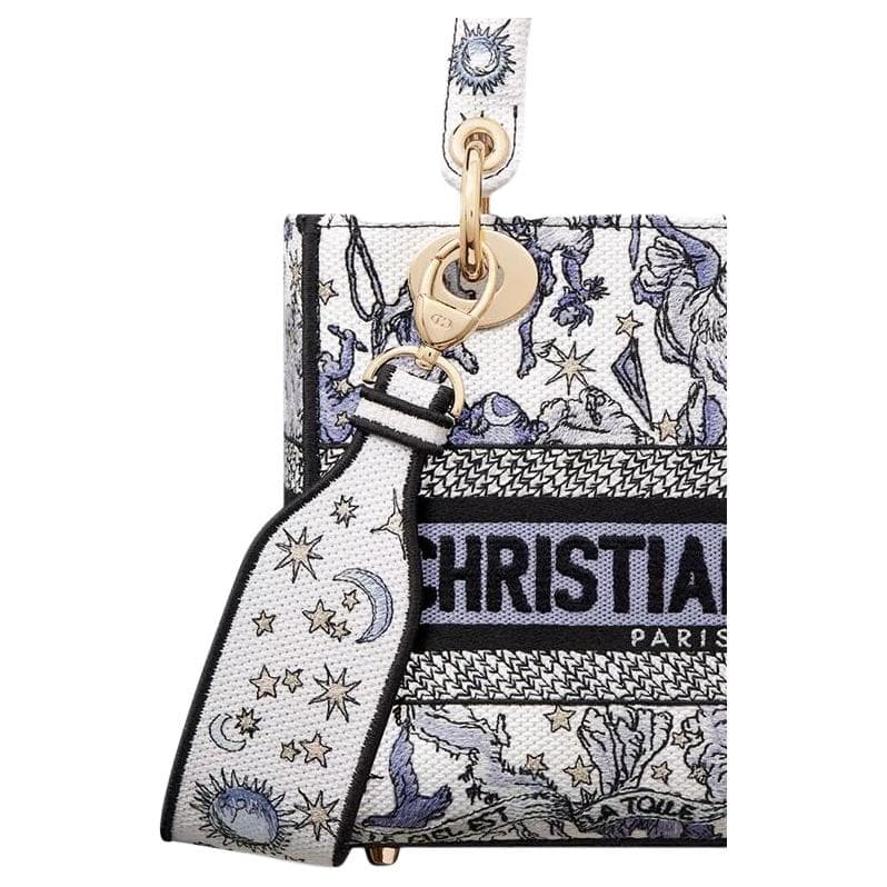 Сумка DIOR Lady D-Lite Small Shoulder Bag White Blue - изображение 6