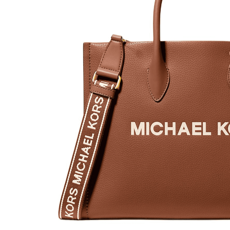 Сумка MICHAEL KORS Mirella Личи Крупнозернистая текстура Кожа Сумка-тоут Через плечо Средний размер Женский Коричневый - изображение 3