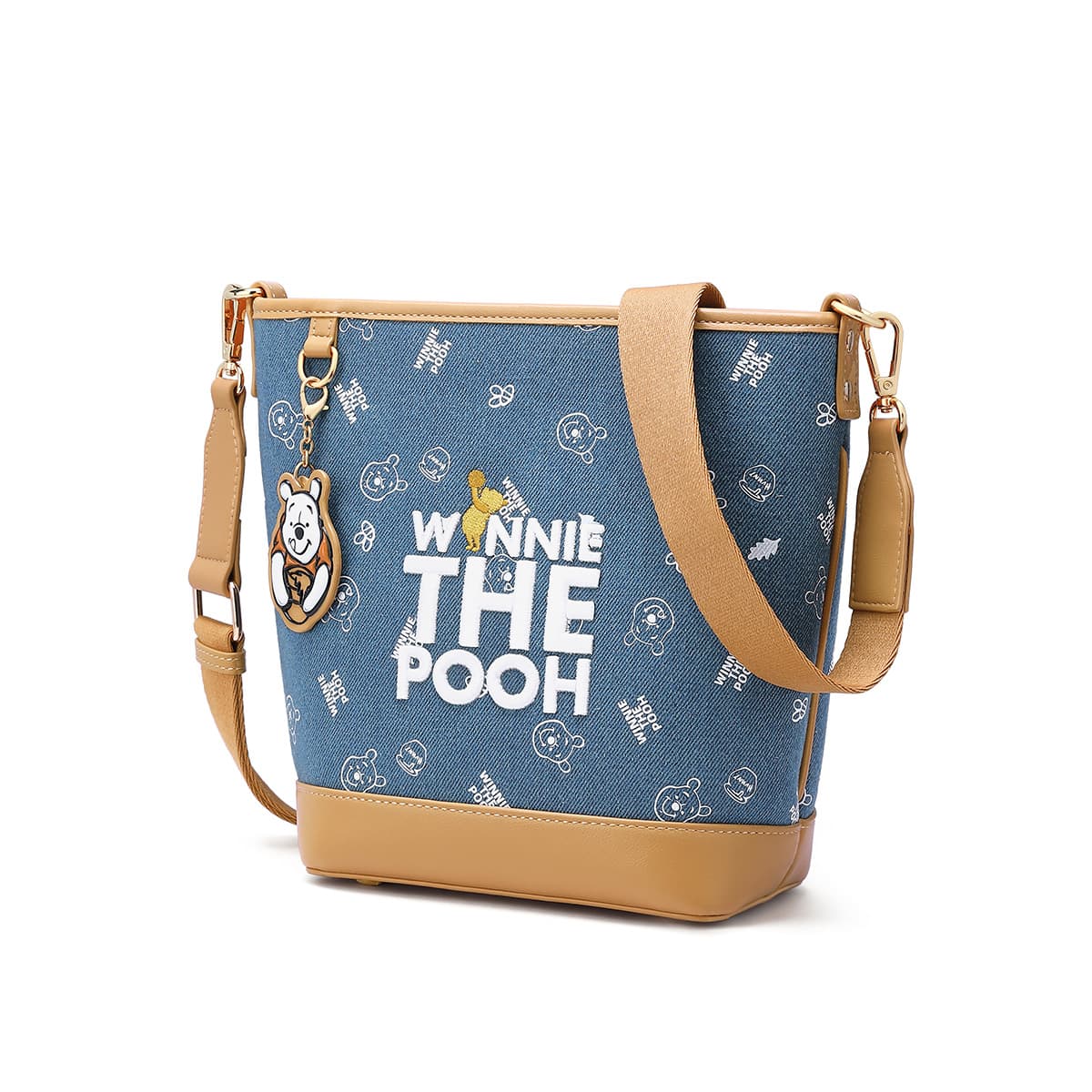 Мини-сумка Disney Winnie The Pooh Ткань Сумка через плечо Женская Джинсовый синий - изображение 2