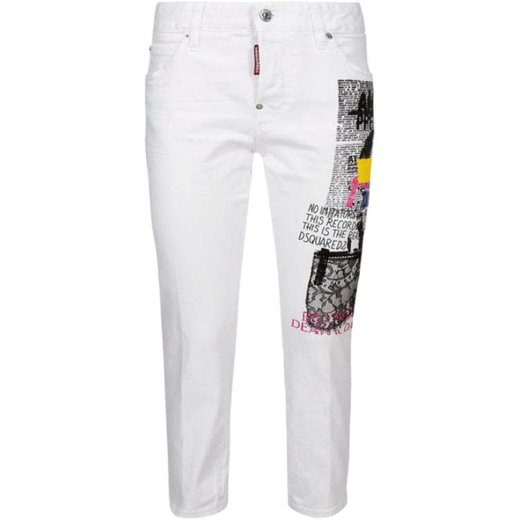 Джинсы DSQUARED 2 Белые Женские Джинсы - изображение 1