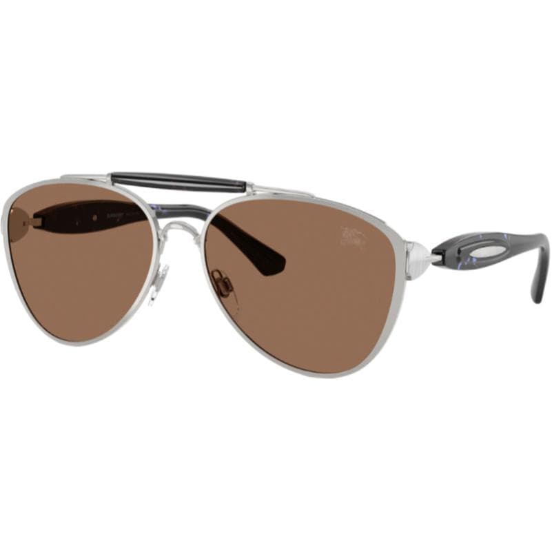 Солнцезащитные очки Burberry Aviator Солнцезащитные очки из ацетатного волокна женские серебряные - изображение 1