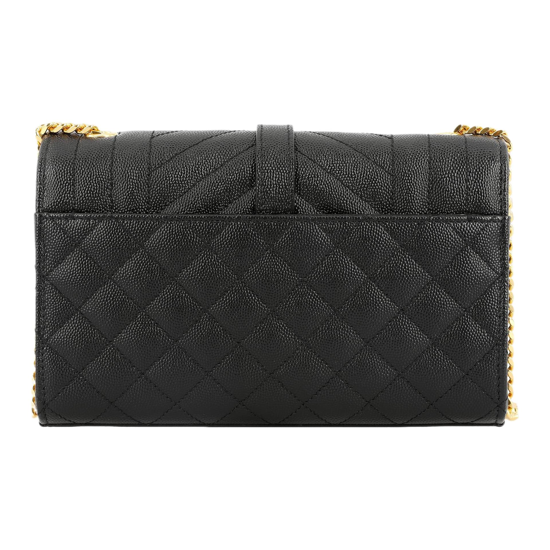 Мини-сумка Saint Laurent Envelope Small Shoulder Bag Black - изображение 4