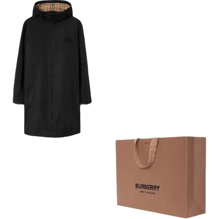 Ветровка Burberry FW23 Hooded Zip Trench Coat Black - изображение 9