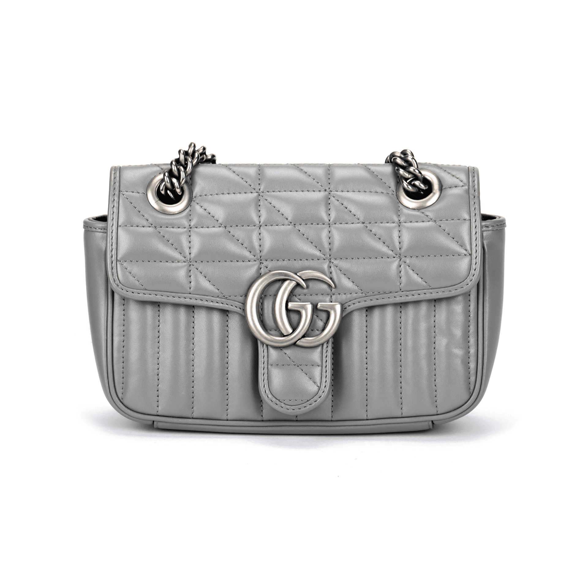 Мини-сумка Gucci GG Marmont Mini Grey - изображение 1