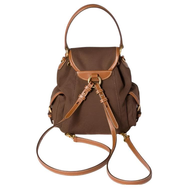 Рюкзак Miu Miu Logo Cotton Backpack Cocoa Brown Brandy - изображение 3