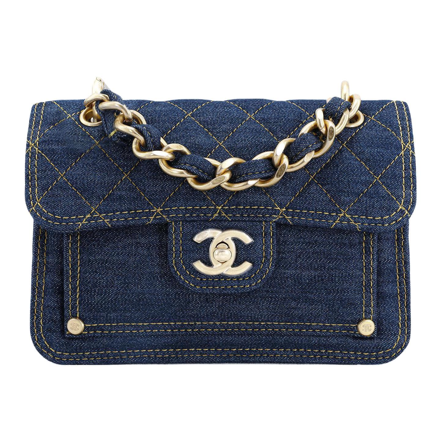 Сумка через плечо CHANEL Denim Chain Bag - изображение 1