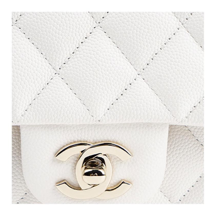 Сумка через плечо Chanel Classic Flap White - изображение 5