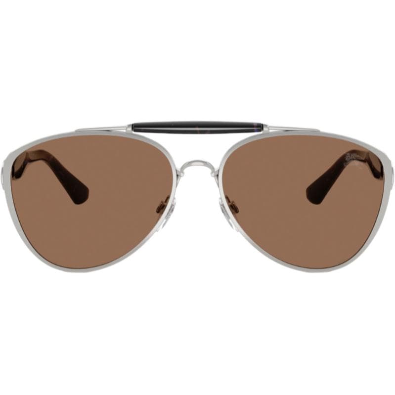 Солнцезащитные очки Burberry Aviator Солнцезащитные очки из ацетатного волокна женские серебряные - изображение 2