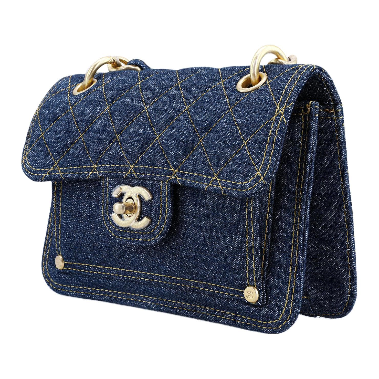 Сумка через плечо CHANEL Denim Chain Bag - изображение 2