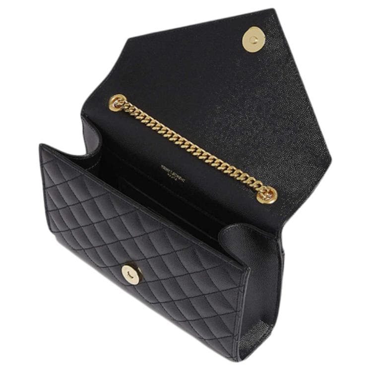 Мини-сумка Saint Laurent Envelope Small Shoulder Bag Black - изображение 6