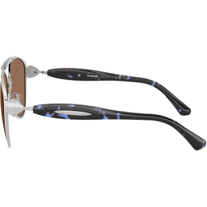 Солнцезащитные очки Burberry Aviator Солнцезащитные очки из ацетатного волокна женские серебряные - изображение 3