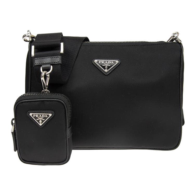 Мини-сумка Prada Hobo Nylon Messenger Bag Black - изображение 2