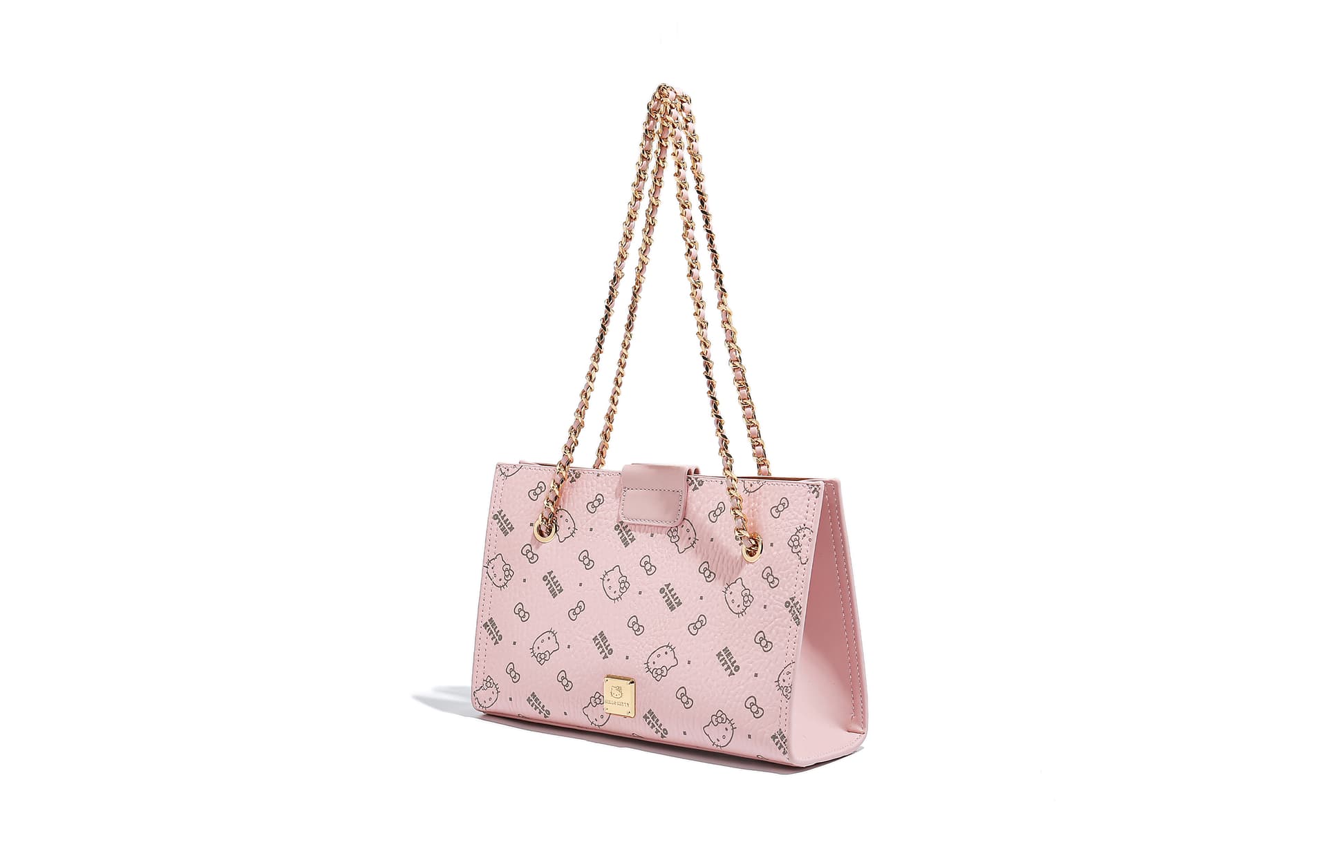 Мини-сумка Sanrio Hello Kitty PU (полиуретан) Сумка-тоут Сумка для покупок Сумка через плечо Стандартная Женская Розовая Коричневая - изображение 3