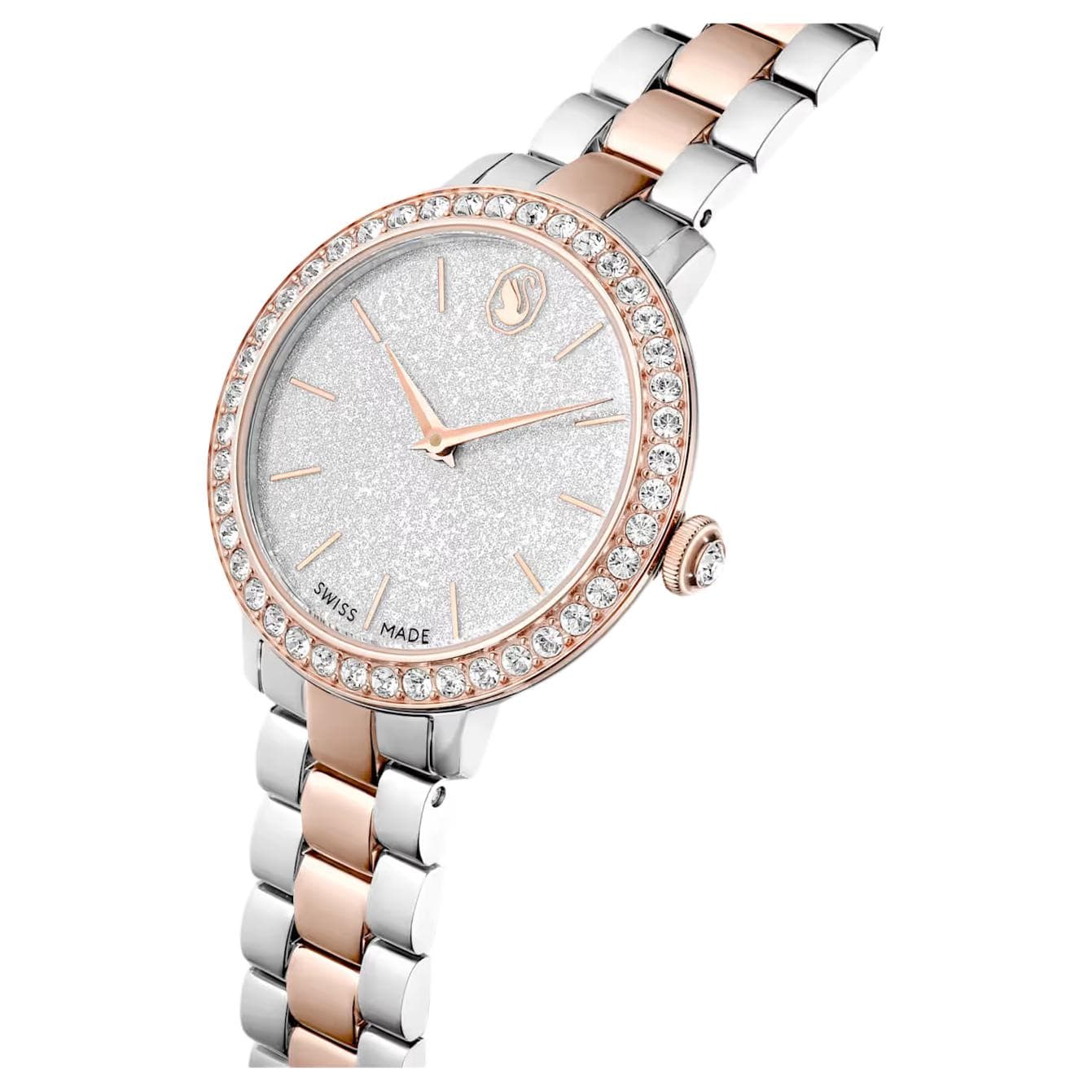 Механические часы Swarovski Matri Обхват запястья Часы Кварцевый механизм Металлический ремешок 30 мм Серебристый циферблат Женские часы - изображение 3