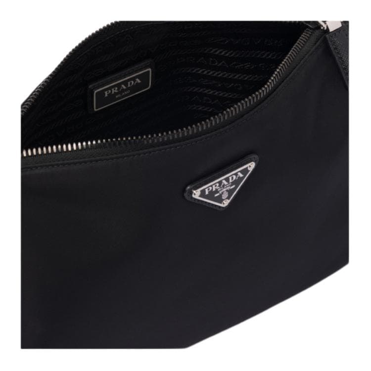 Мини-сумка Prada Hobo Nylon Messenger Bag Black - изображение 7