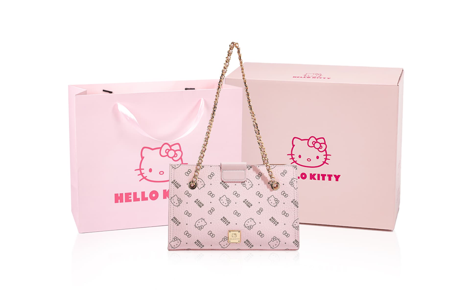 Мини-сумка Sanrio Hello Kitty PU (полиуретан) Сумка-тоут Сумка для покупок Сумка через плечо Стандартная Женская Розовая Коричневая - изображение 2