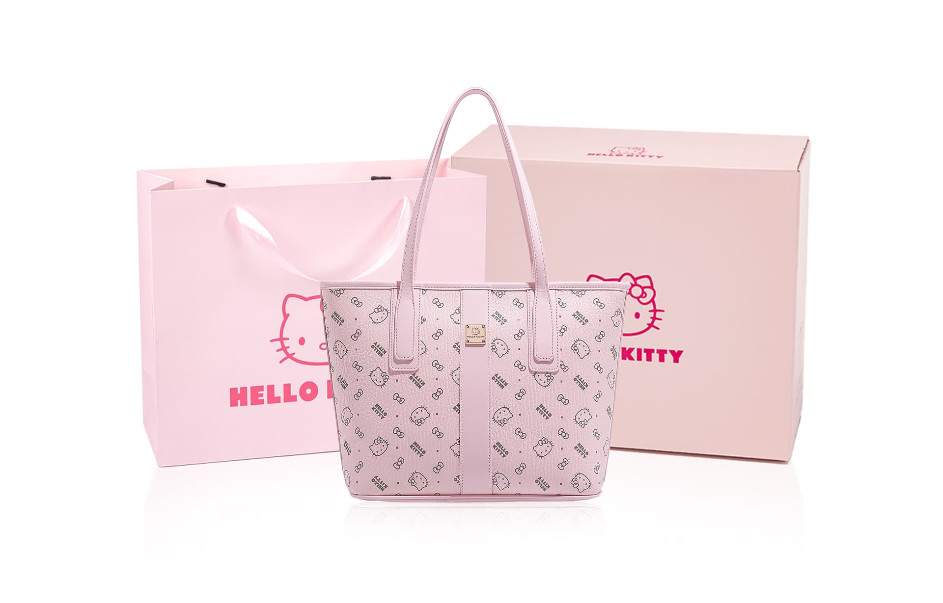 Мини-сумка Санрио Hello Kitty ПУ (полиуретан) Сумка-тоут Сумка для покупок Сумка через плечо Стандартная Женская - изображение 2