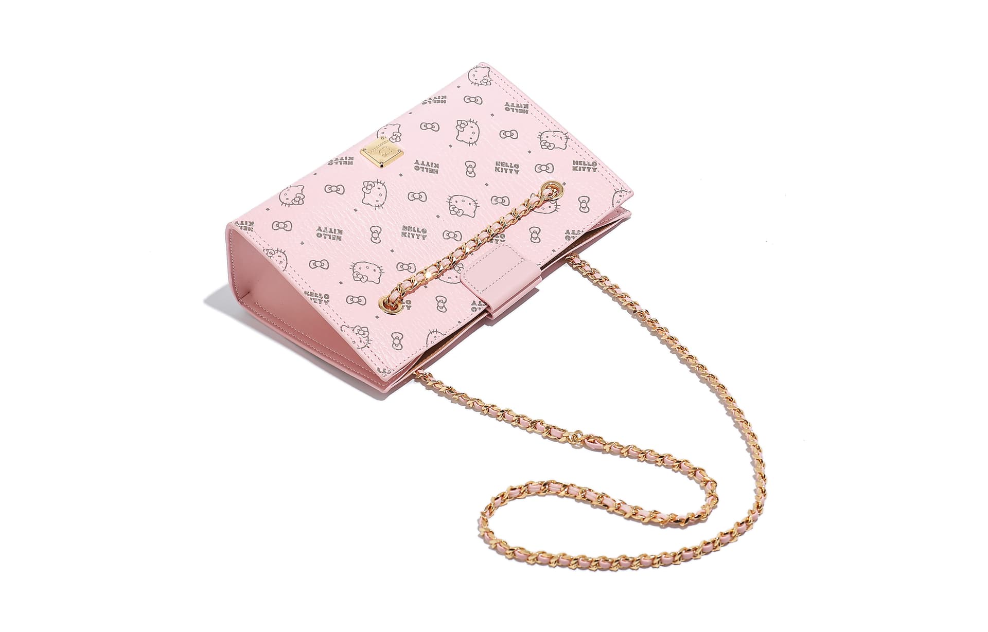 Мини-сумка Sanrio Hello Kitty PU (полиуретан) Сумка-тоут Сумка для покупок Сумка через плечо Стандартная Женская Розовая Коричневая - изображение 4