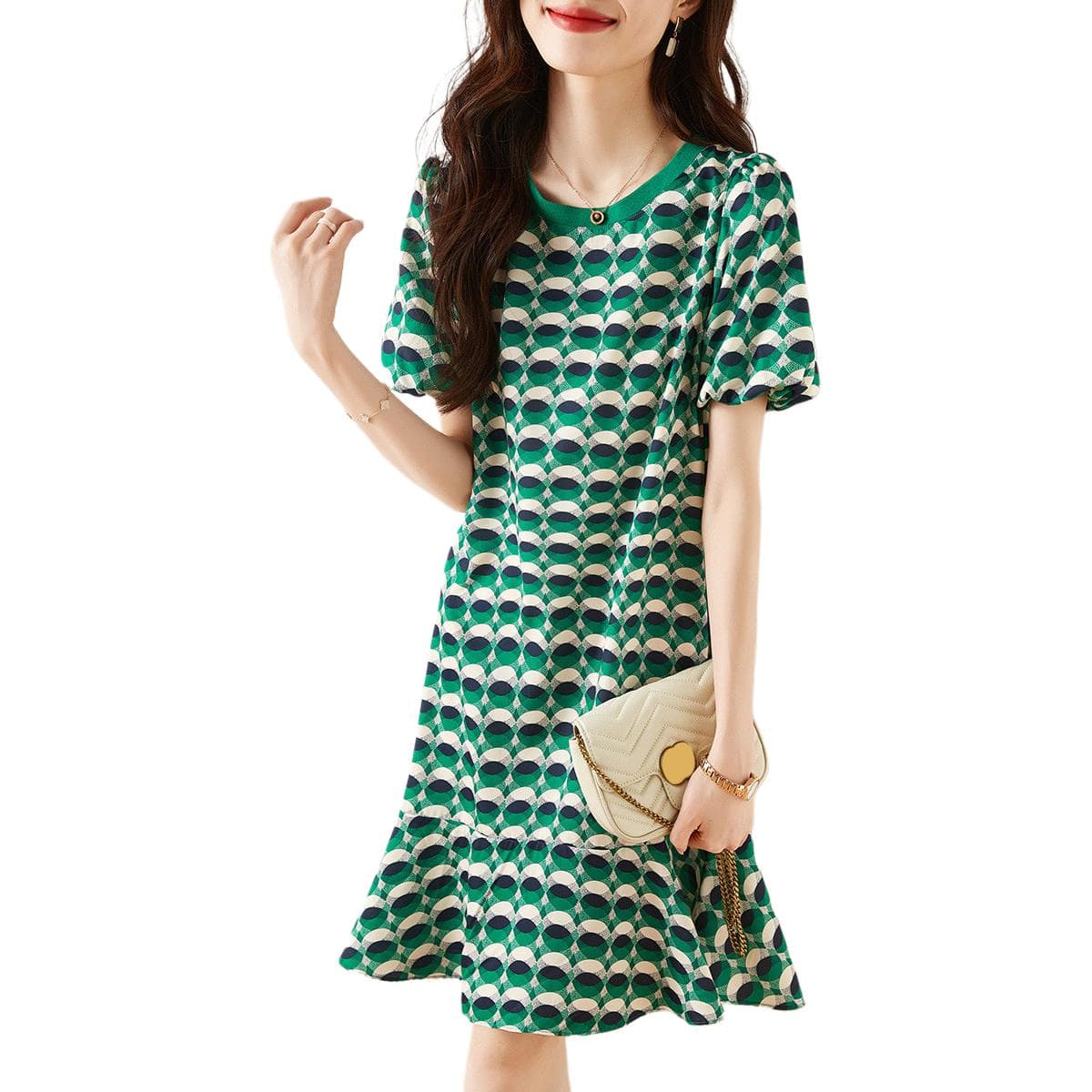 Платье Mohan Yimei Simple Dot Dress Green - изображение 1