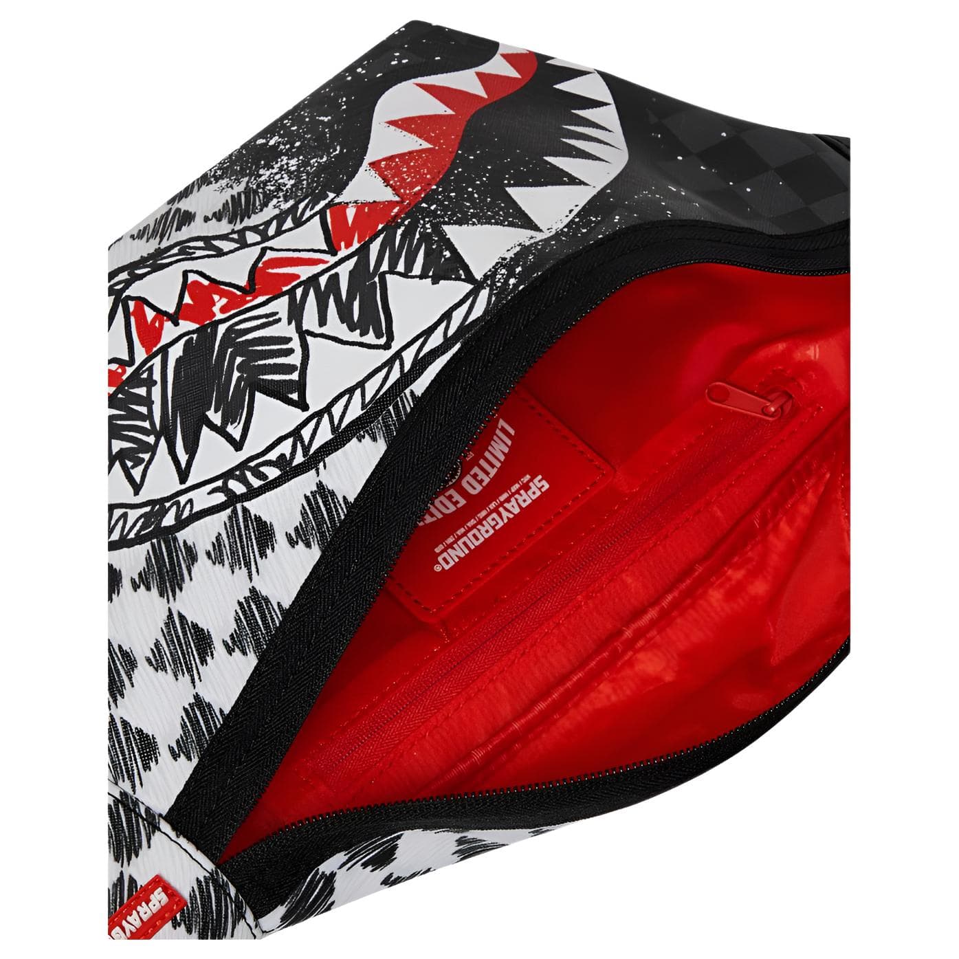 Поясная сумка SPRAYGROUND Поясная сумка (бандана) из ПВХ стандартная унисекс черно-белая - изображение 4