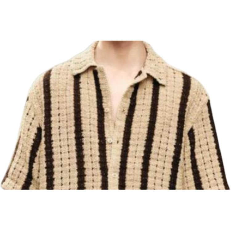 Рубашка ZARA Коричневые Мужские Рубашки - изображение 5