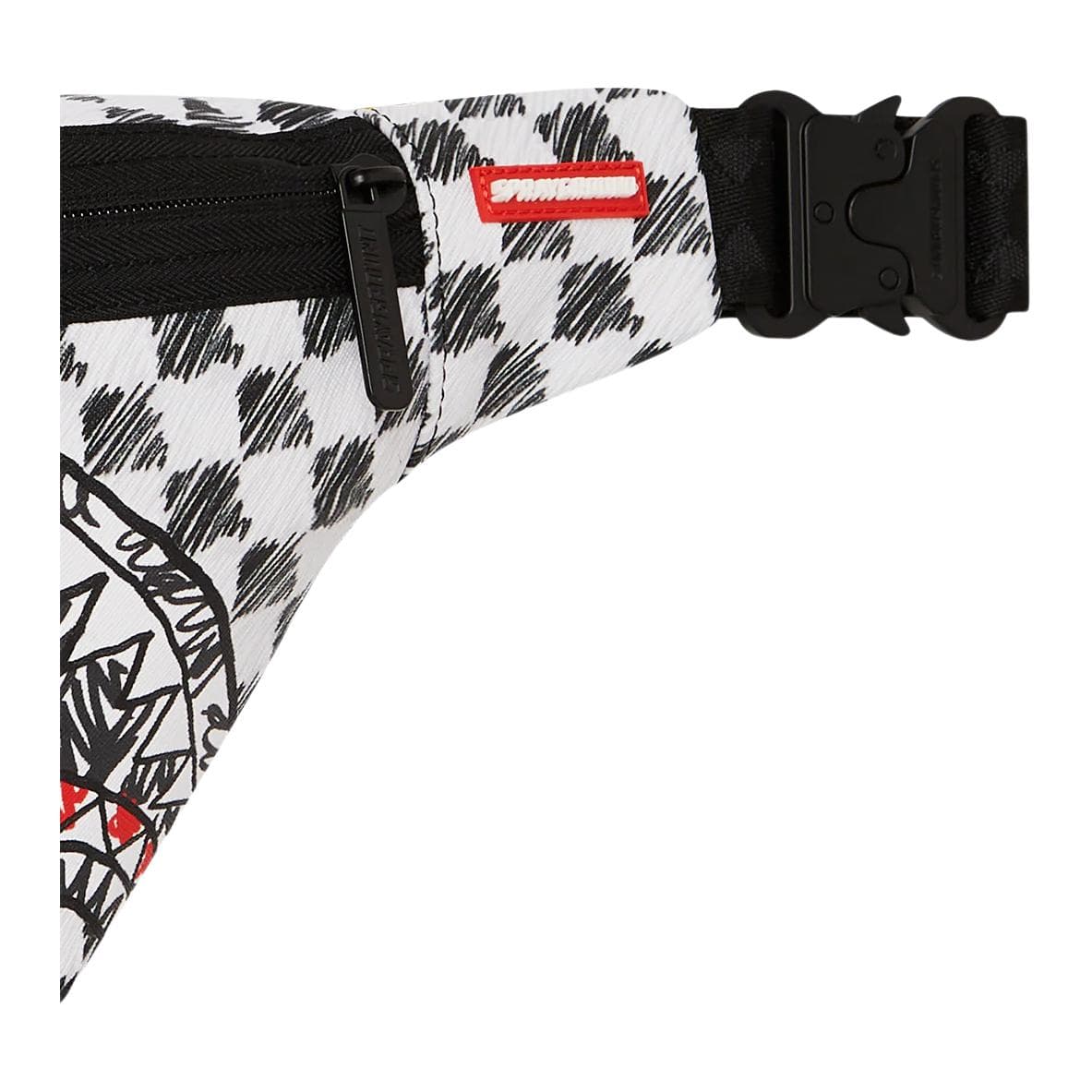 Поясная сумка SPRAYGROUND Поясная сумка (бандана) из ПВХ стандартная унисекс черно-белая - изображение 3