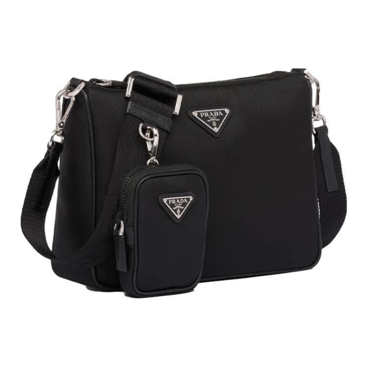 Мини-сумка Prada Hobo Nylon Messenger Bag Black - изображение 4