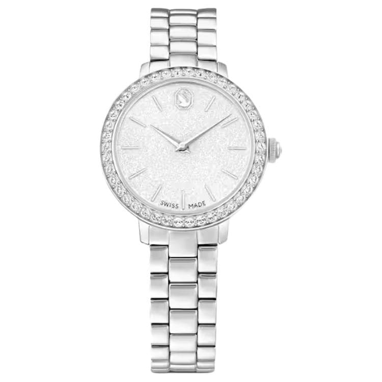 Механические часы Swarovski Matri Часы на запястье Кварцевый механизм Металлический ремешок Шнуровка 30 мм Серебристый циферблат - изображение 1
