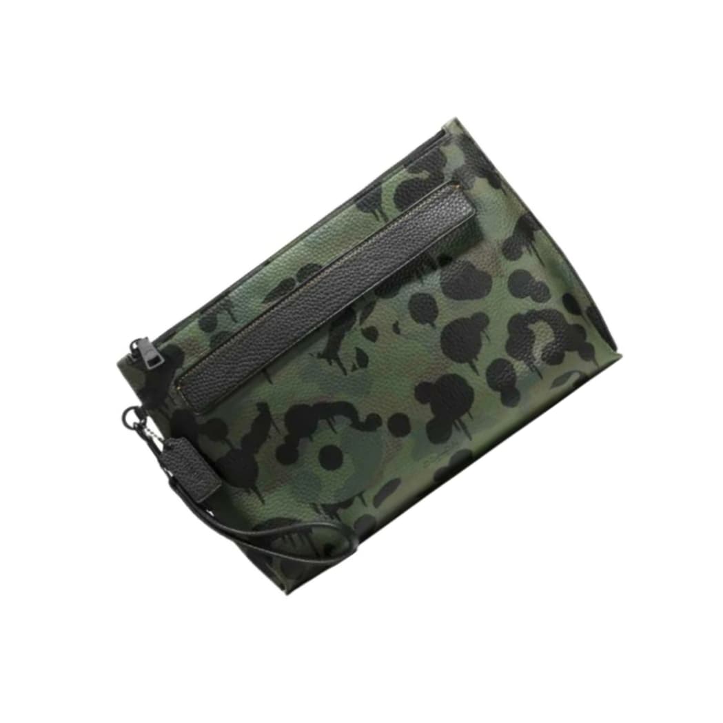 Сумка COACH Pouch Зернистая кожа Клатч Мужской Армейский зеленый - изображение 2