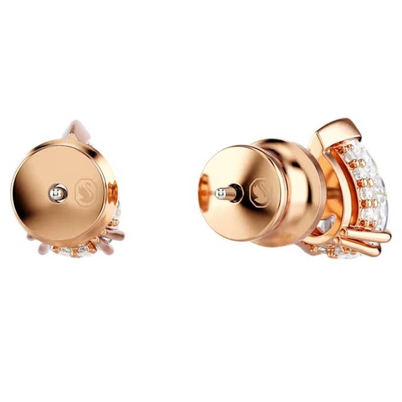 Серьги Серьги Swarovski с цирконием унисекс белые - изображение 3