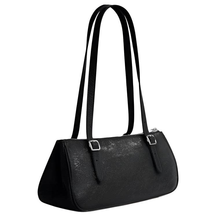 Мини-сумка COACH Сумка из коровьей кожи Baguette Bowling Bag Сумка через плечо Большая Женская Черная - изображение 2