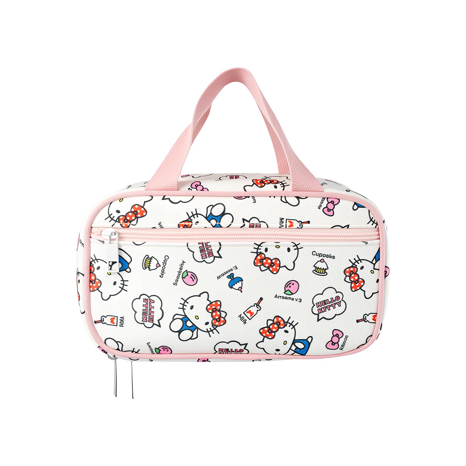 Sanrio Холст Путешественный Сумка для хранения Средний размер Женский Экрю Розовый - изображение 1