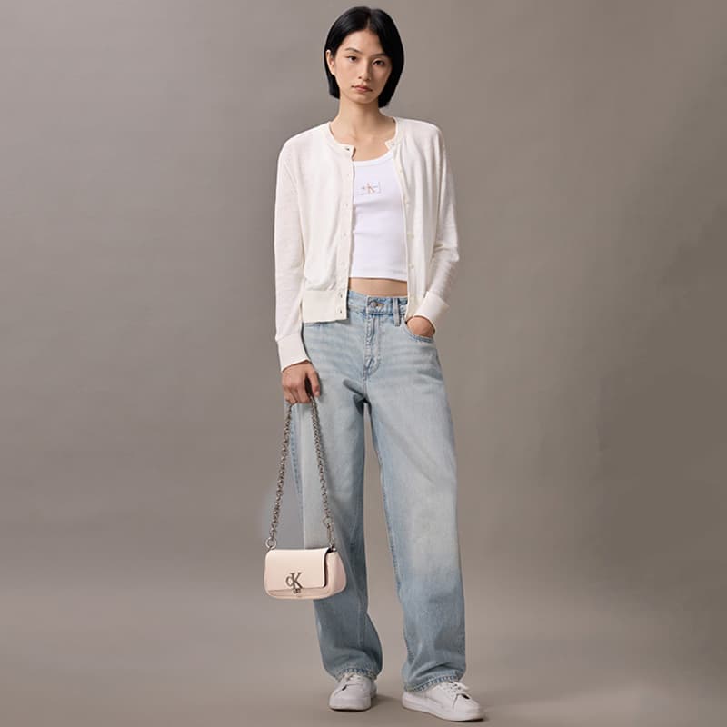 Сумка через плечо Calvin Klein Синтетический материал Сумка через плечо Средняя Женская Перламутрово-розовая - изображение 6