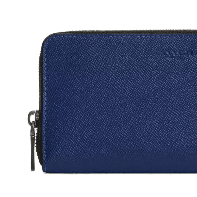 Кошелек COACH Аккордеонный кошелек из кожи мужской темно-синий - изображение 3