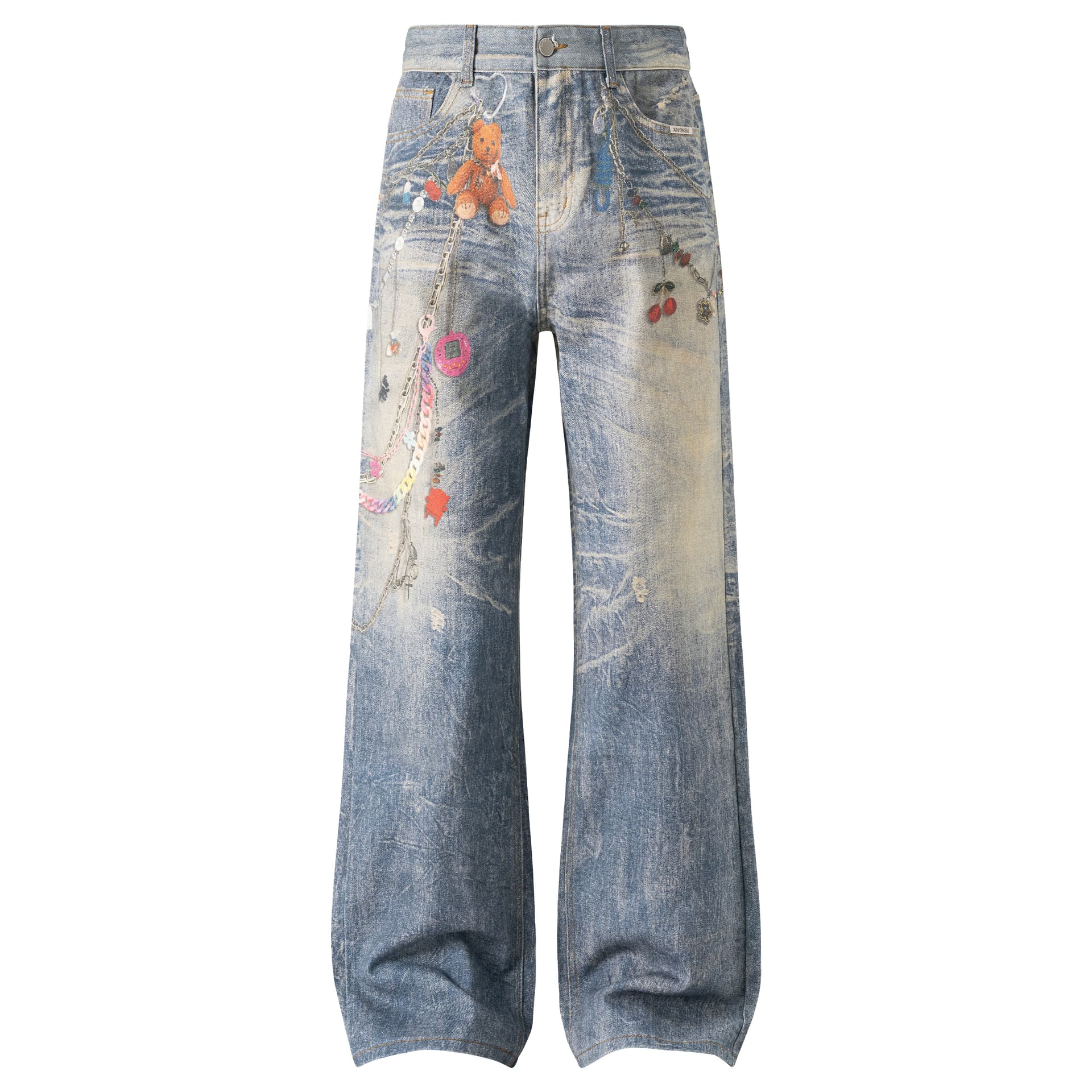 Штаны XINYINSU Blue Unisex Jeans XINYINSU Синий Унисекс Джинсы - изображение 1