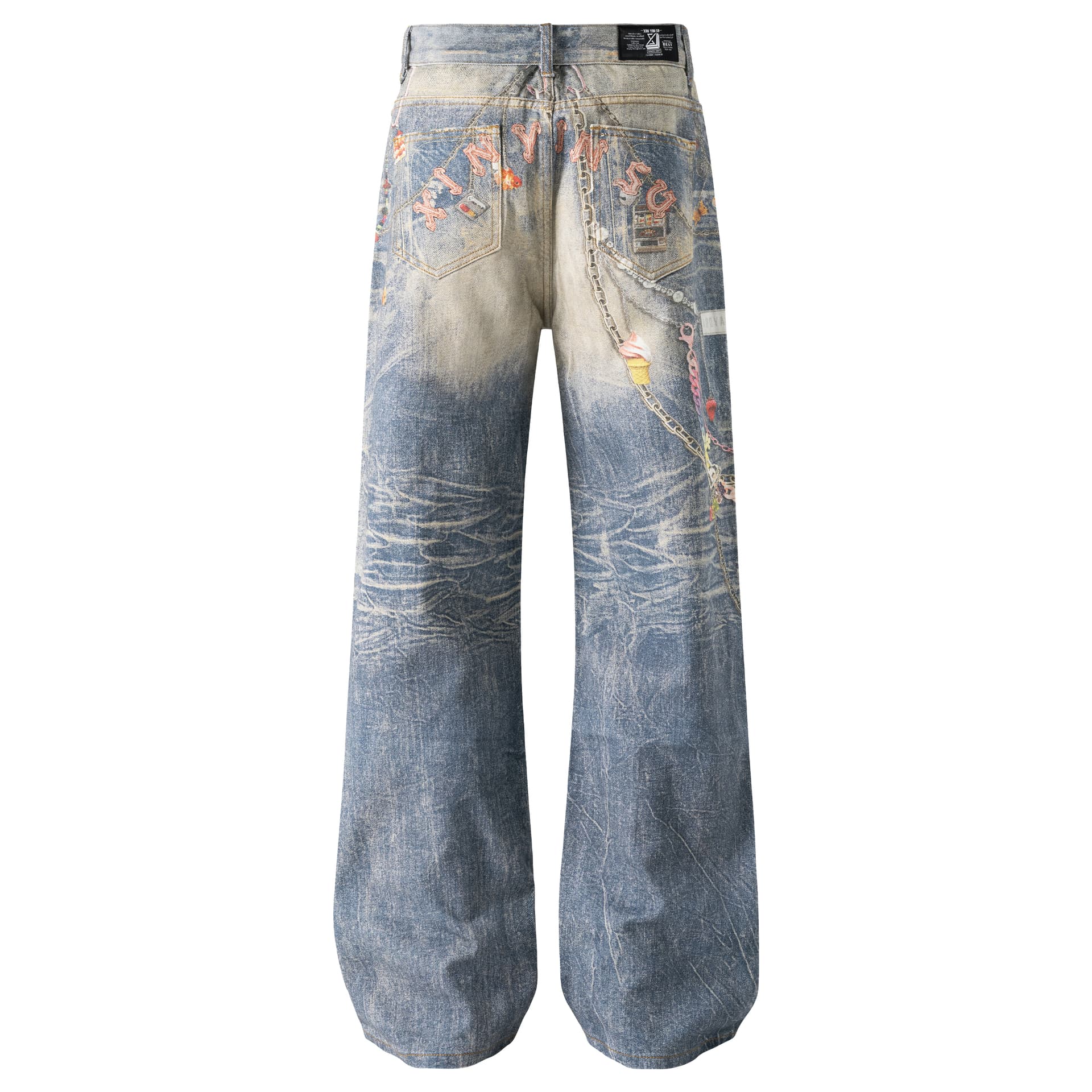 Штаны XINYINSU Blue Unisex Jeans XINYINSU Синий Унисекс Джинсы - изображение 2
