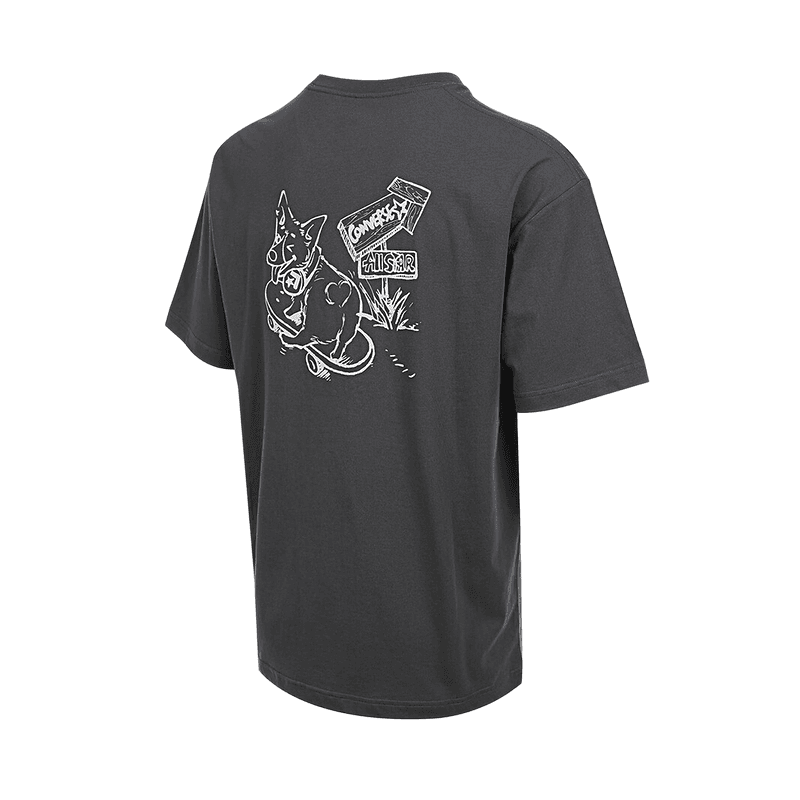 Футболка Converse x Letter Cartoon Print Casual Short Sleeve T-Shirt Мужской - изображение 2