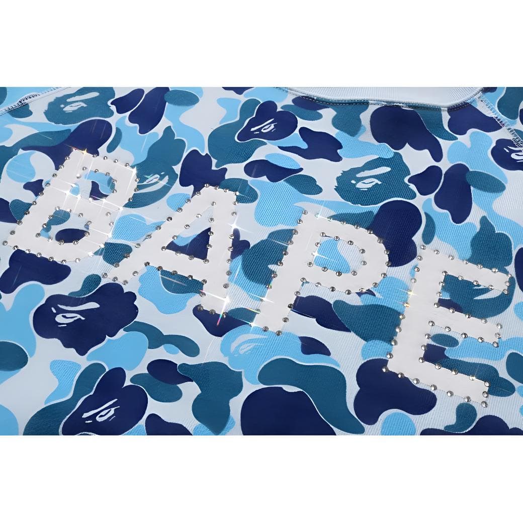Худи A BATHING APE Bape Abc Camo Crystal Stone Crewneck - изображение 2
