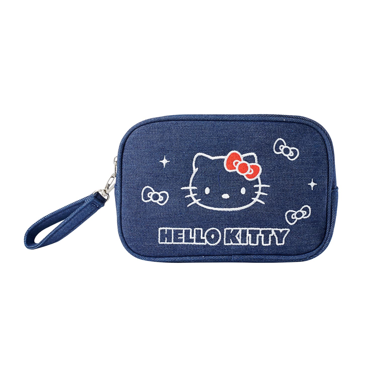 Sanrio Hello Kitty Полиэстер Волокно Путешествие Хранение Сумка Женская Джинсовый Синий - изображение 1