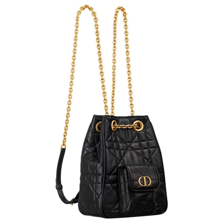 Рюкзак DIOR Caro Multicarry Small Black Lambskin Backpack - изображение 3